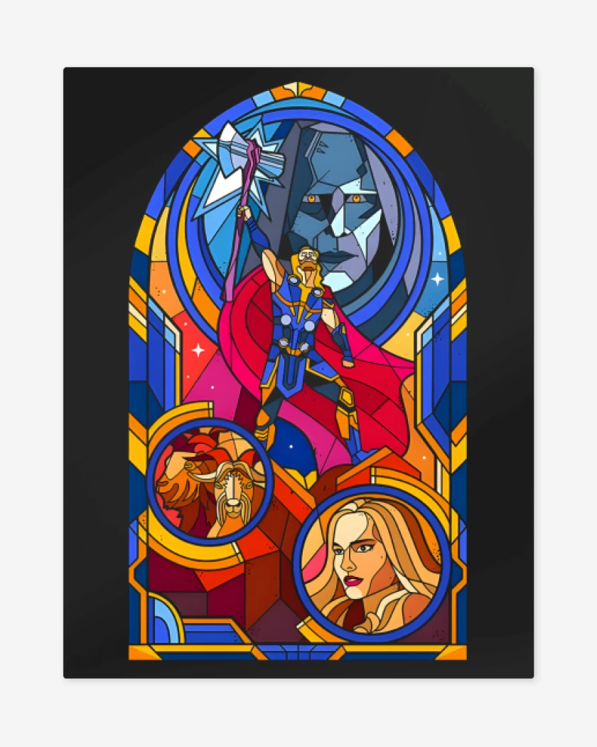 Print metalico Negro de Thor Vitral