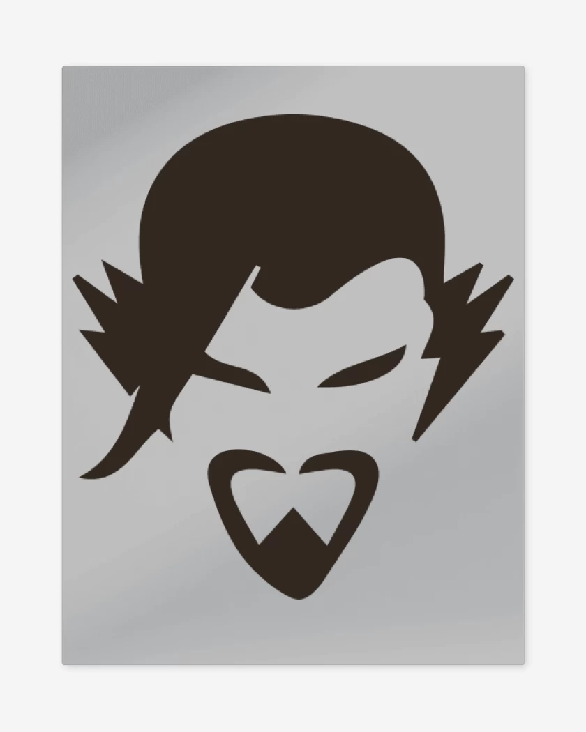 Print metalico Gris Melange de Hanzo