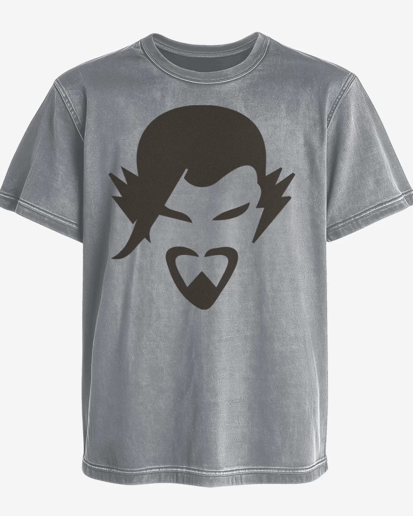 Polera desgastada Gris Melange de Hanzo