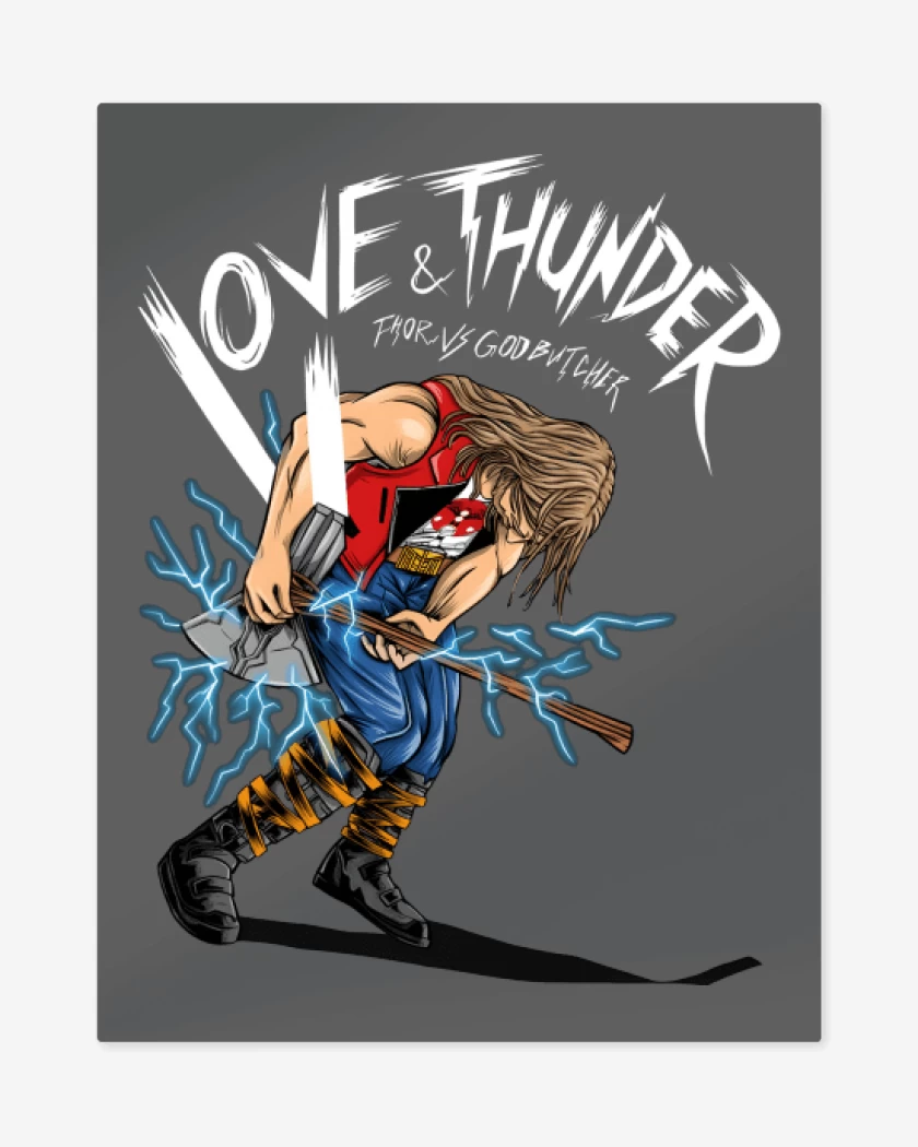 Print metalico Thor vs God Butcher