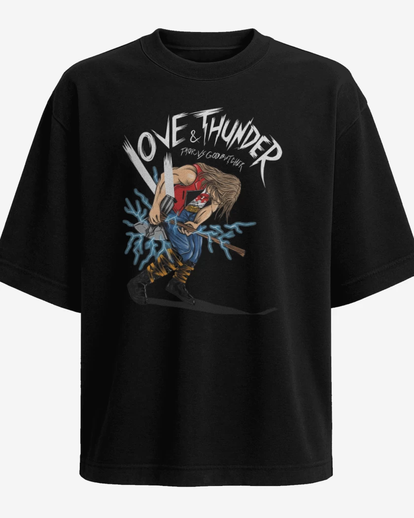 Polera Oversize Thor vs God Butcher
