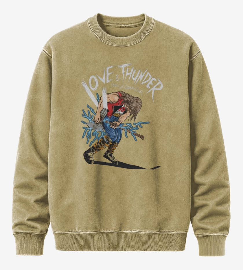 Poleron Polo Acid Wash Beige de Thor vs God Butcher