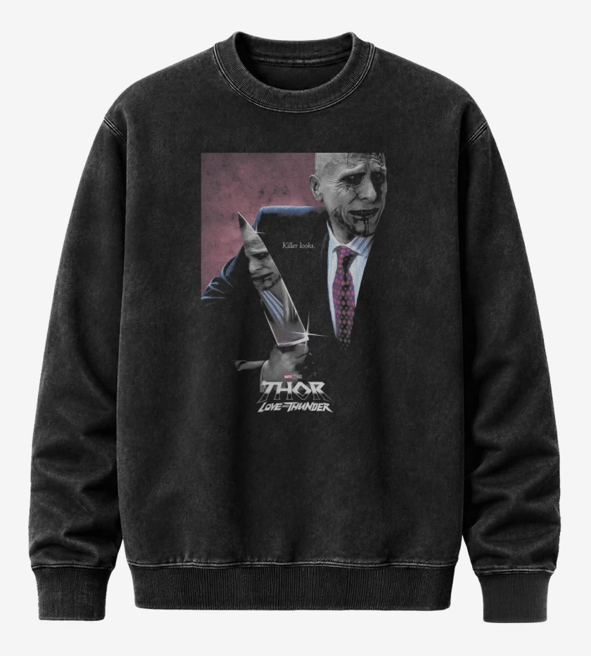 Poleron Polo Acid Wash Negro de American God Butcher