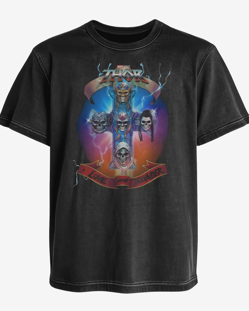 Polera desgastada Guns and Thunder