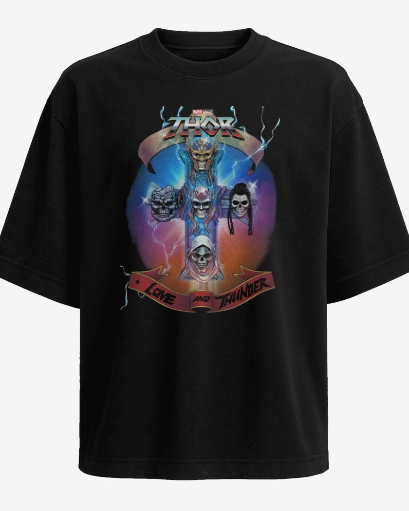 Polera Oversize Guns and Thunder