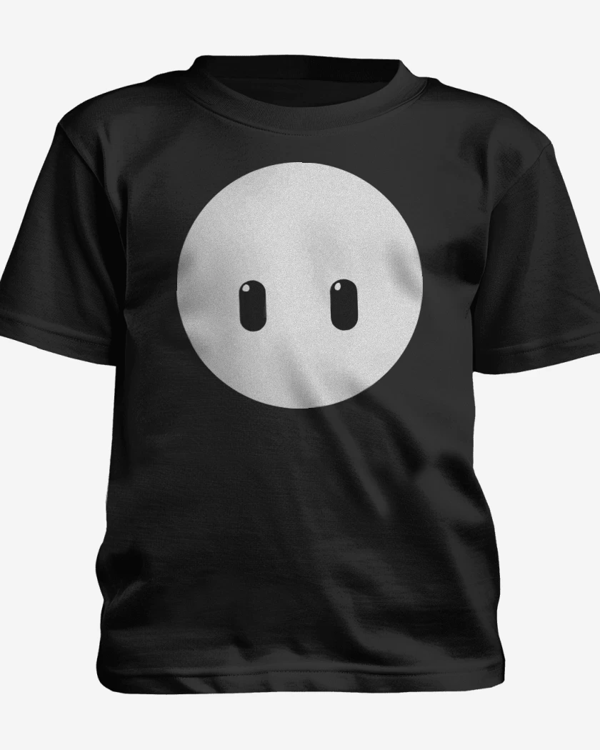 Polera de niño Negro de Fall Guys Face