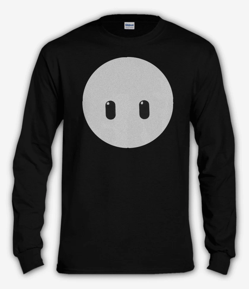 Polera manga larga Negro de Fall Guys Face