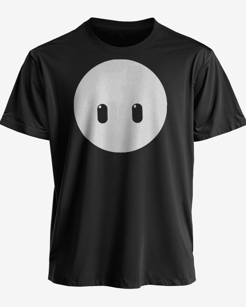 Polera premium Negro de Fall Guys Face