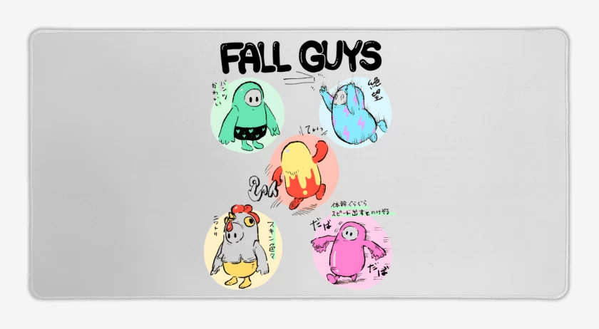 Mouse pad Gamer Blanco de Fall Guys