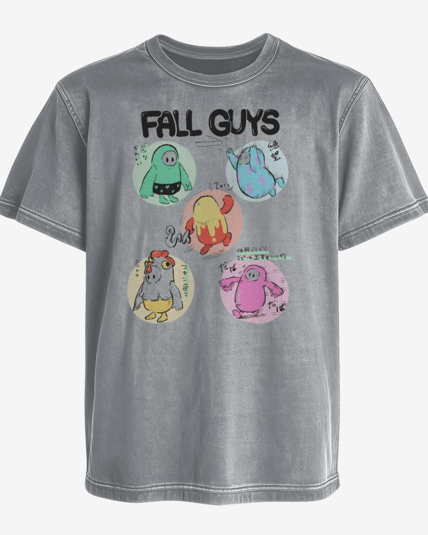 Polera desgastada Fall Guys