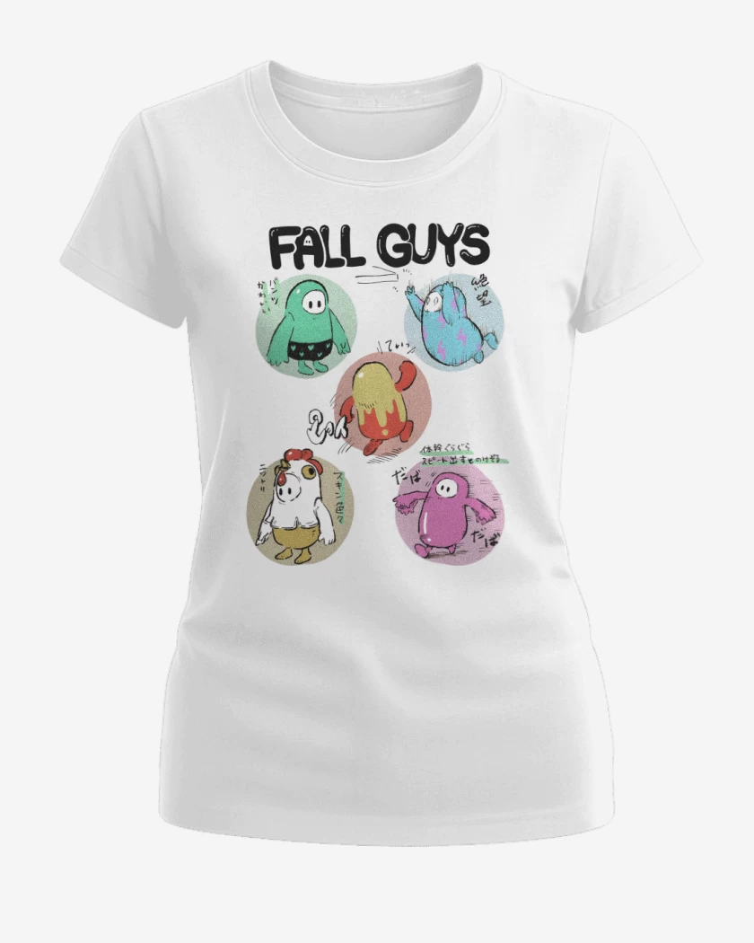 Polera de Mujer Blanco de Fall Guys