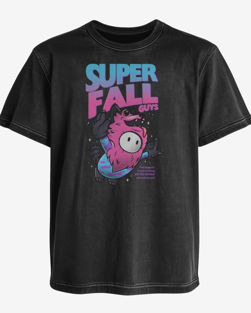 Polera desgastada Super Fall Guys