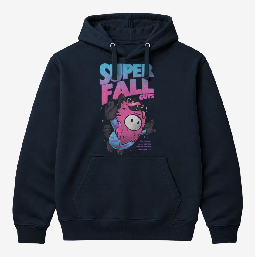 Polerón Canguro Azul Marino de Super Fall Guys
