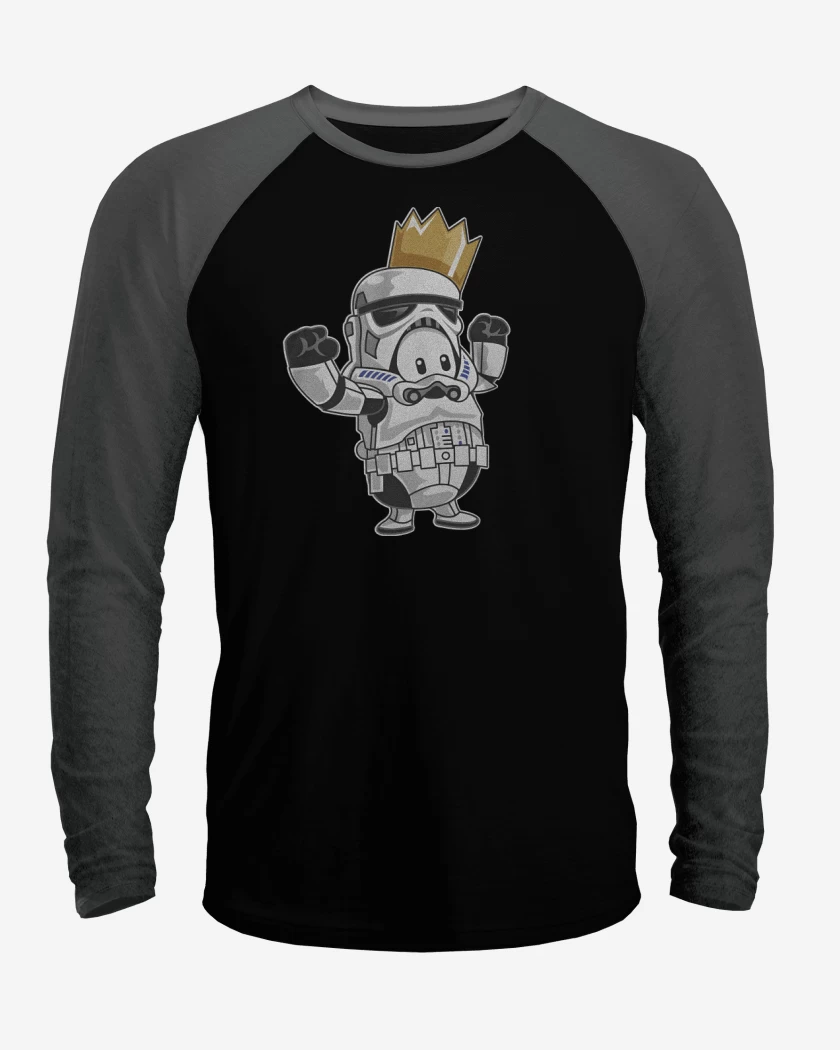 Polera Raglan Negro / Negro Heather de Fall Trooper Guy