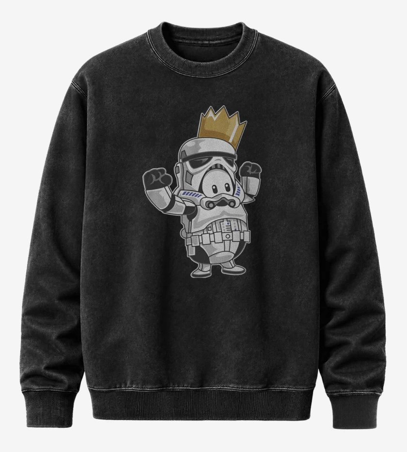 Poleron Polo Acid Wash Negro de Fall Trooper Guy
