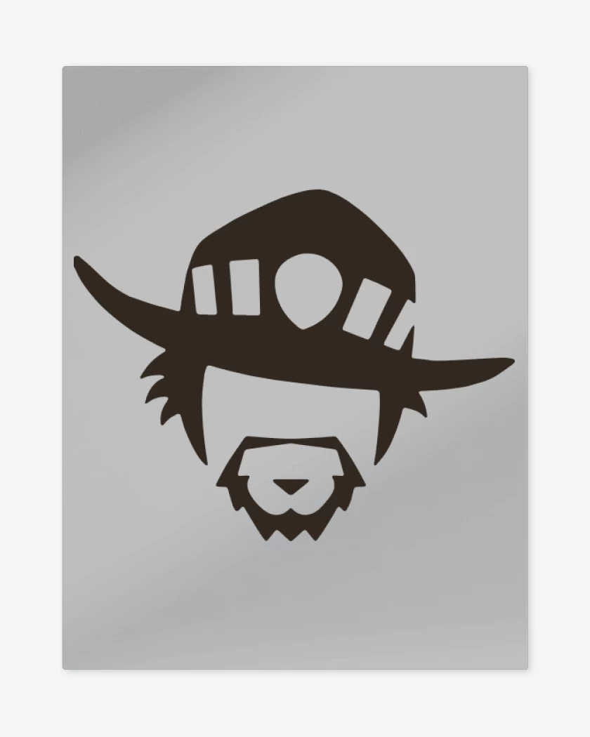 Print metalico Gris Melange de Mccree