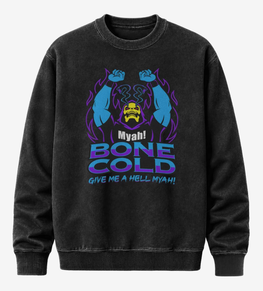 Poleron Polo Acid Wash Negro de Bone Cold