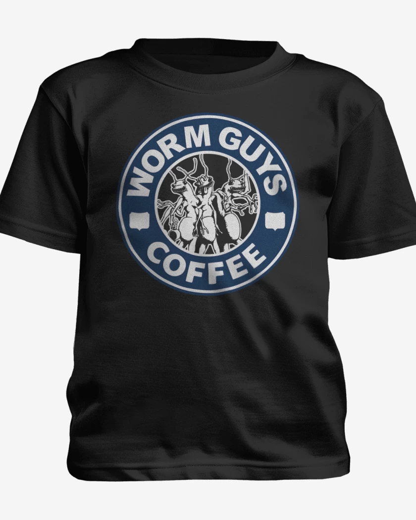 Polera de niño Negro de Worm Coffee
