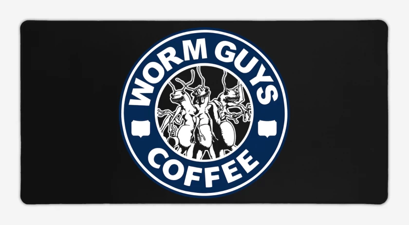 Mouse pad Gamer Negro de Worm Coffee