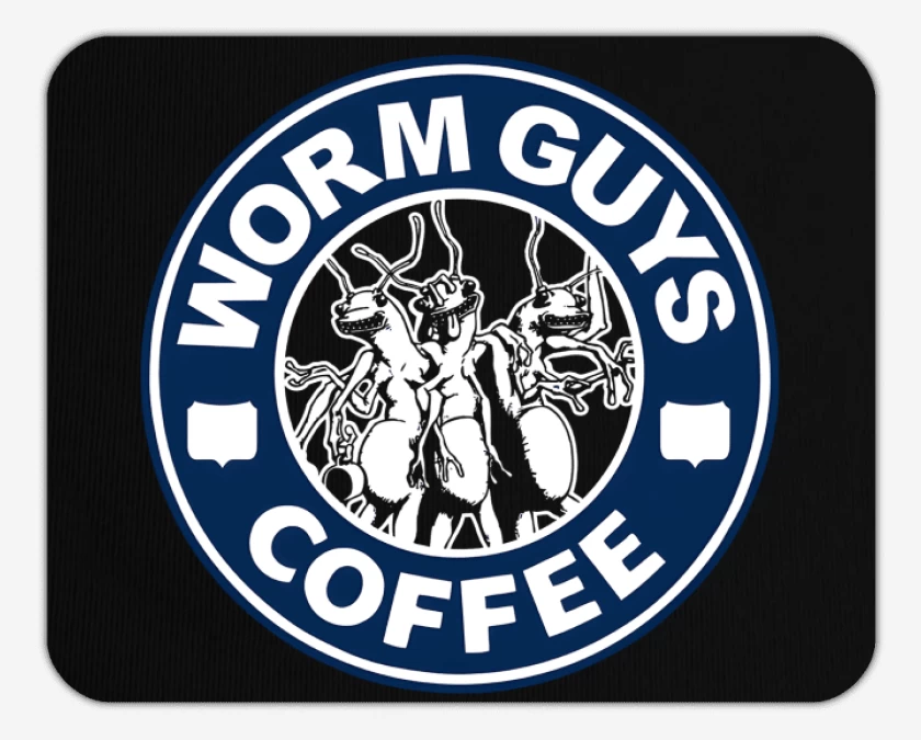 Mousepad Worm Coffee