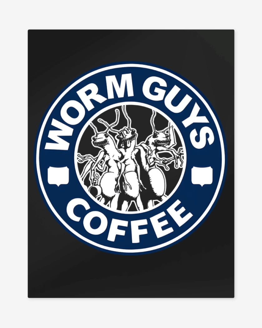 Print metalico Negro de Worm Coffee