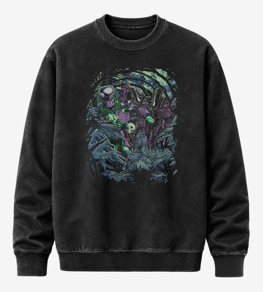 Poleron Polo Acid Wash Negro de Welcome To The Jungle