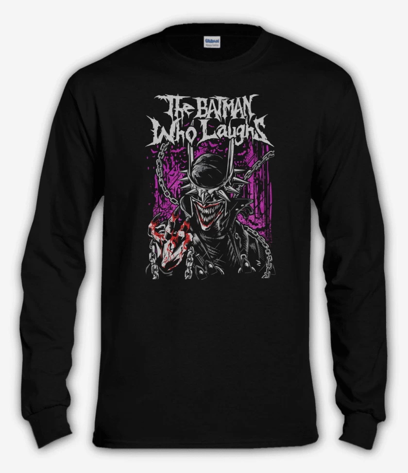 Polera manga larga Negro de The Batman Who Laughs
