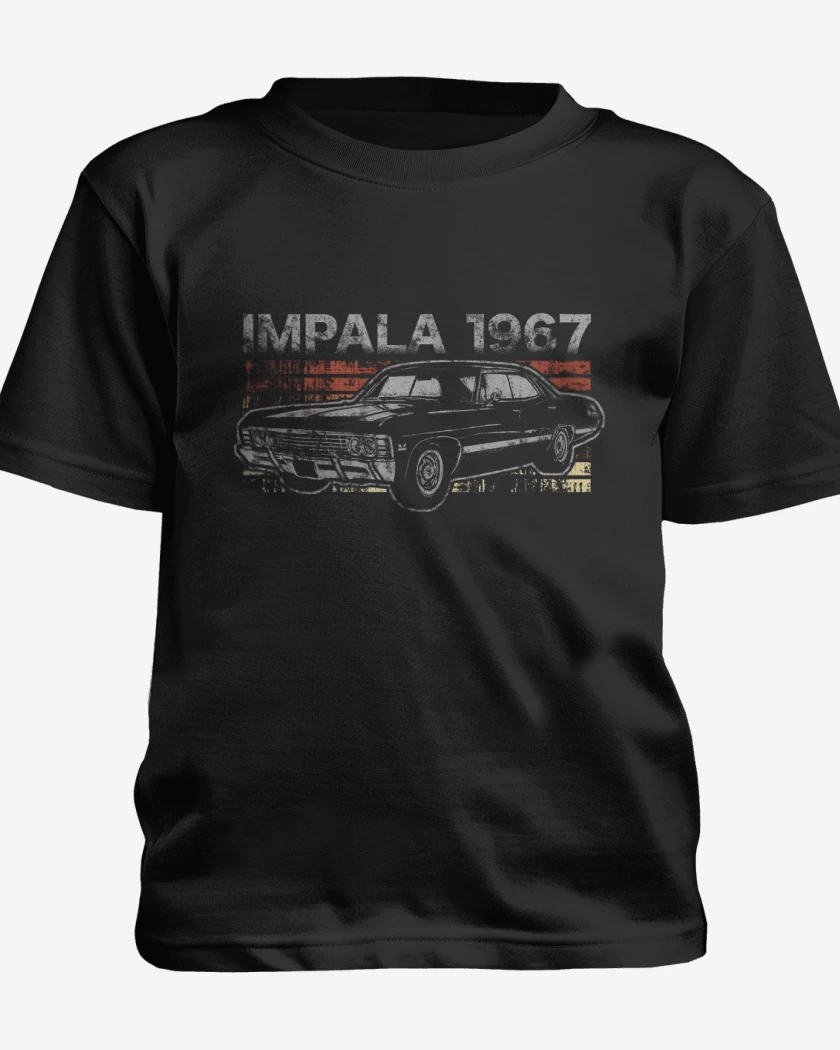 Polera de niño Negro de Retro Impala 67