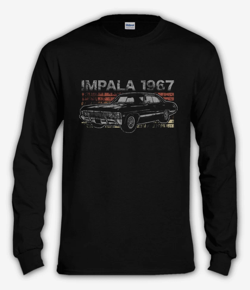 Polera manga larga Negro de Retro Impala 67