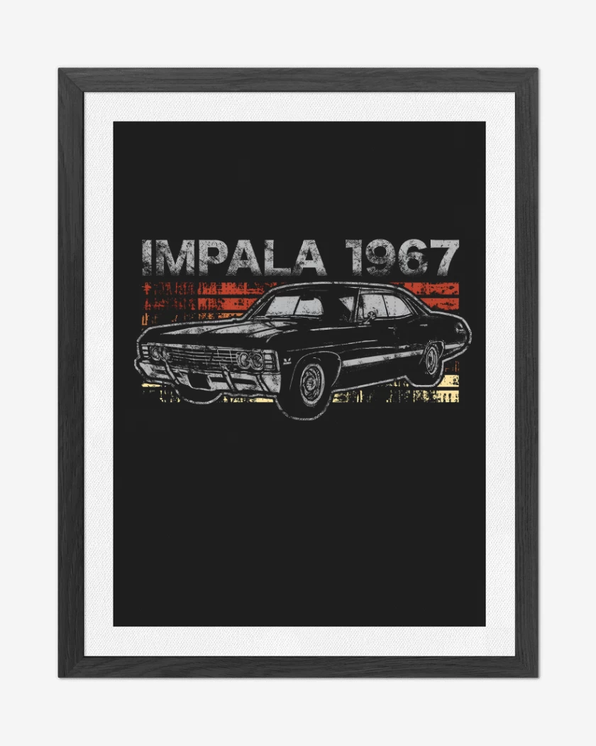 Cuadro decorativo Negro de Retro Impala 67