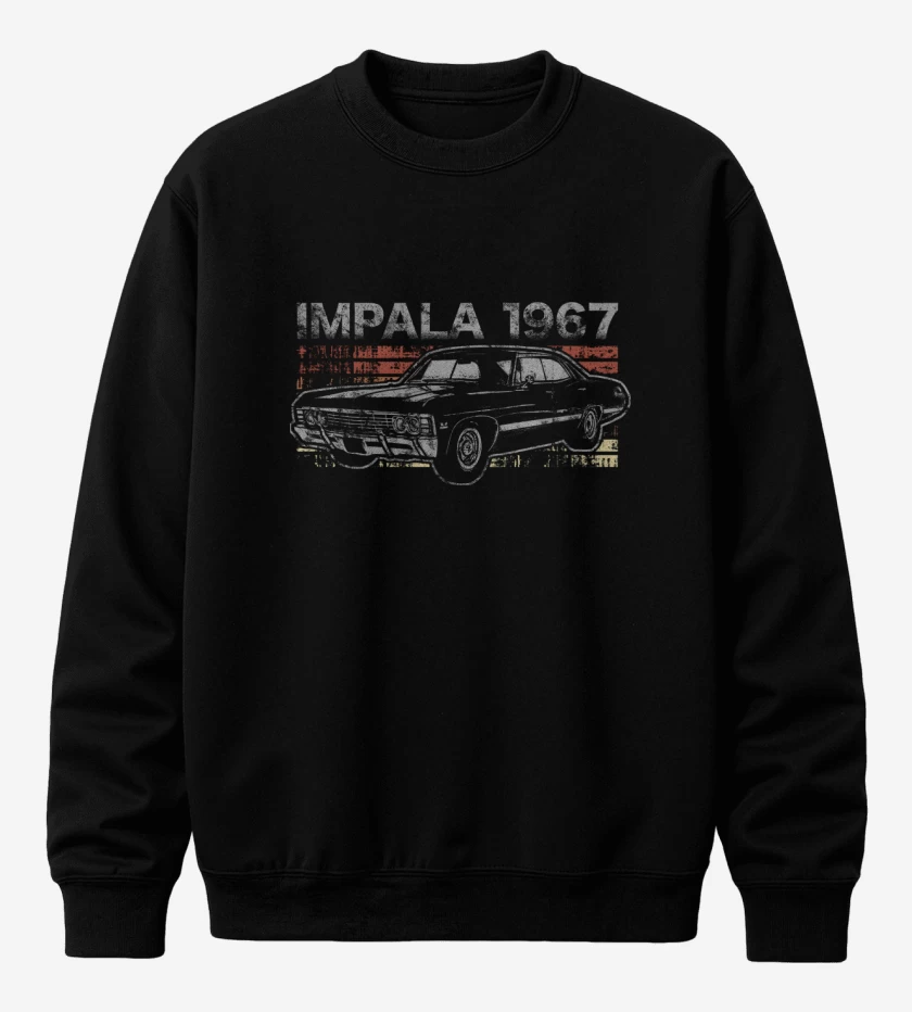 Poleron polo Negro de Retro Impala 67