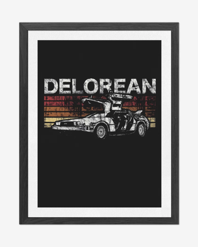 Cuadro decorativo Retro Delorean