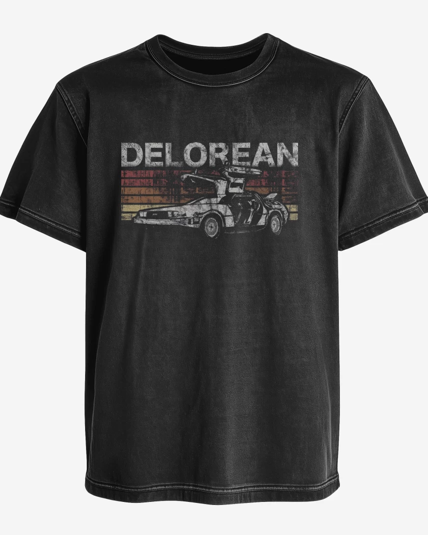 Polera desgastada Retro Delorean