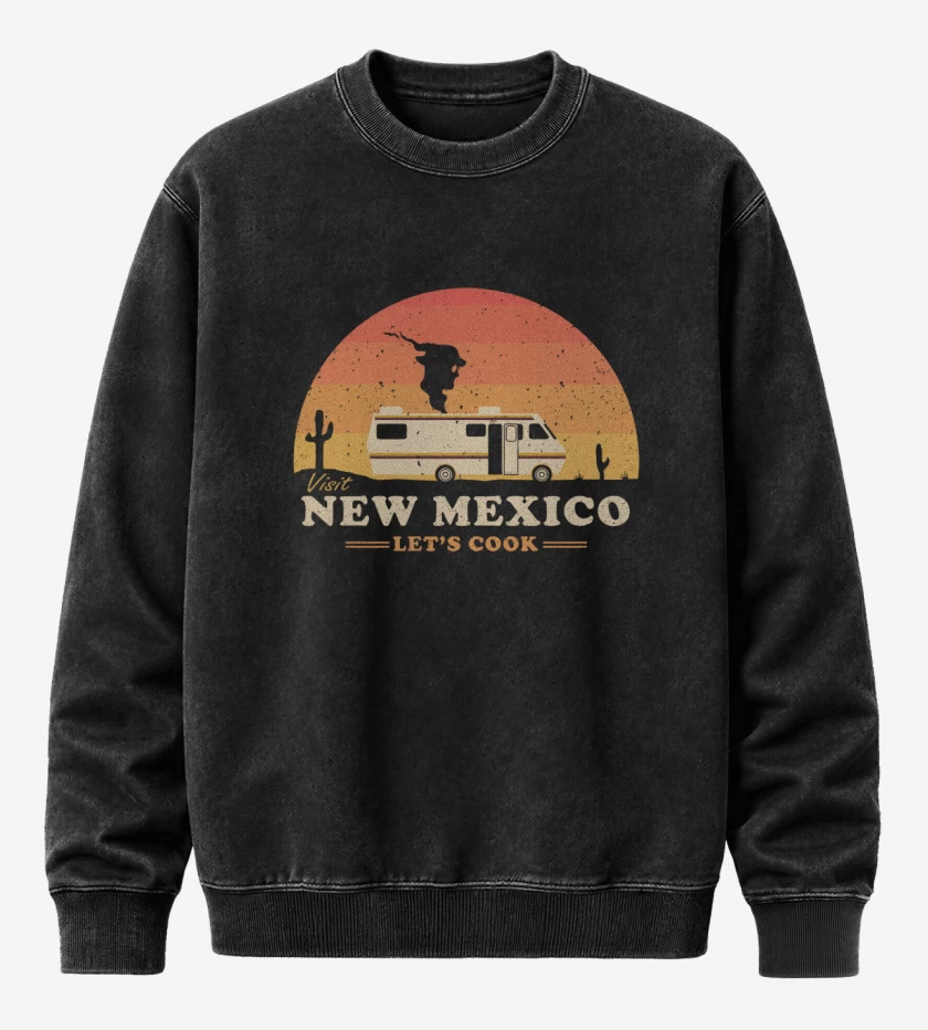 Poleron Polo Acid Wash Negro de Visit New Mexico