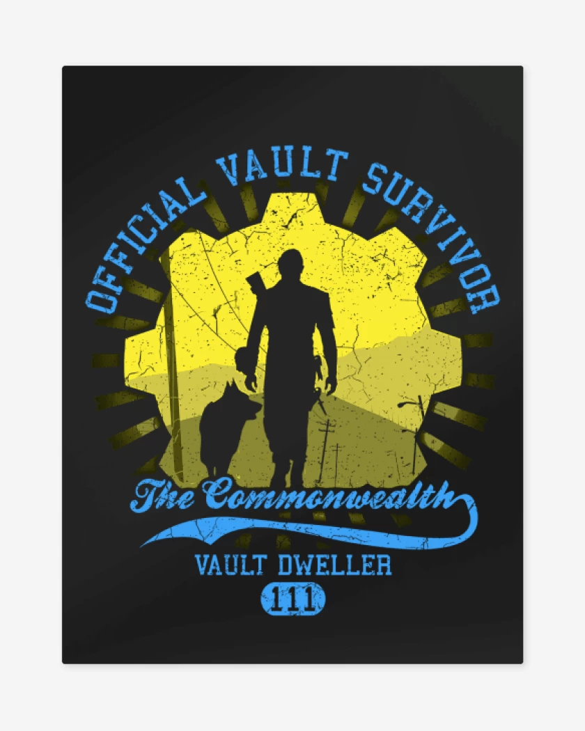 Print metalico Negro de Vault survivor