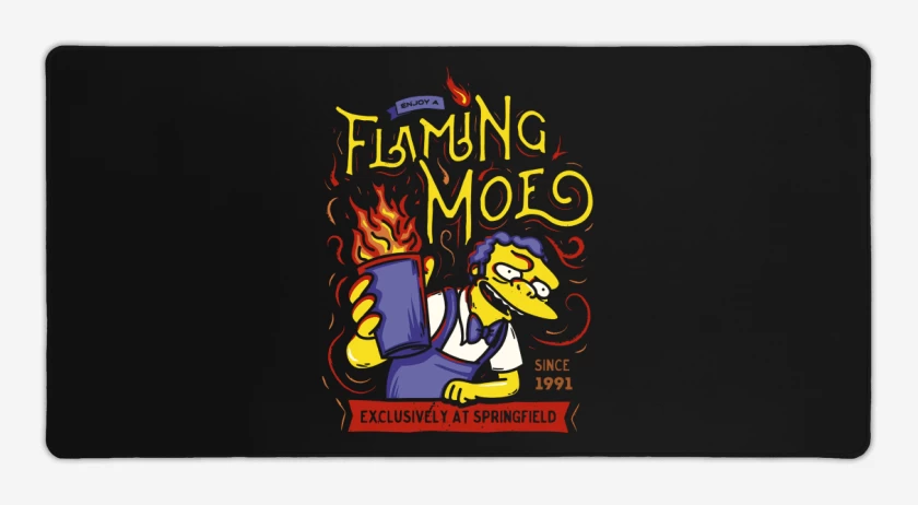 Mouse pad Gamer Negro de Tome Llamarada Moe
