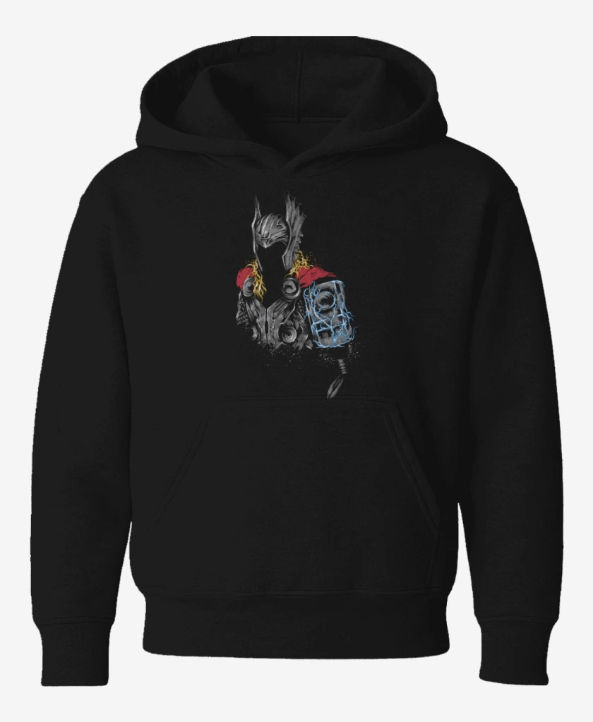 Poleron de niño Negro de Thor armor