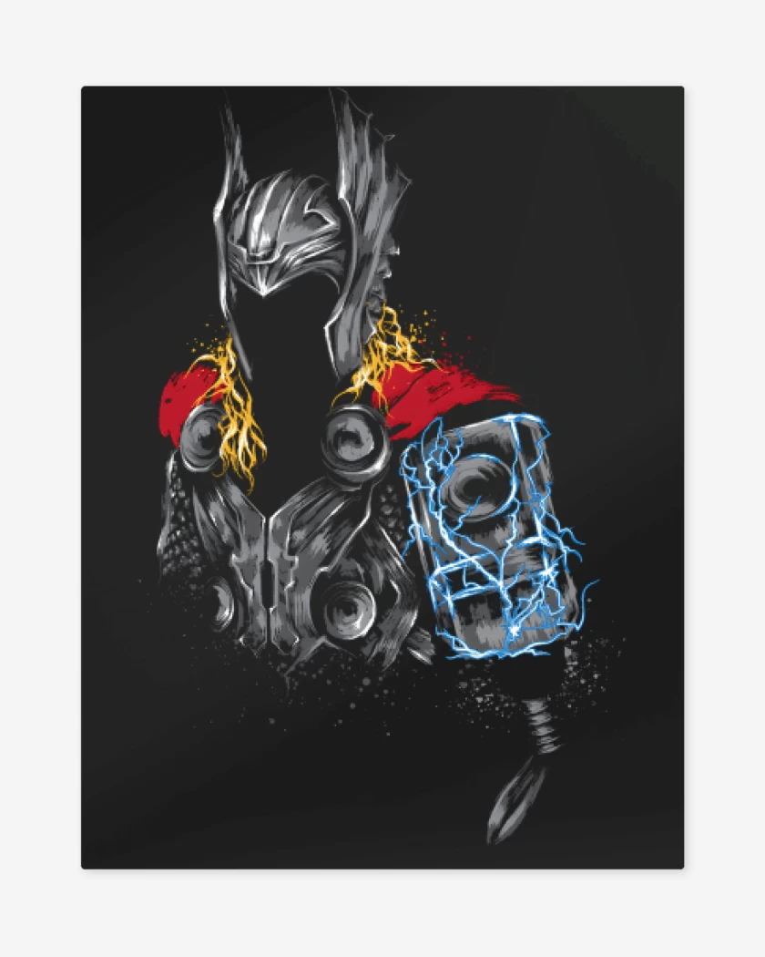 Print metalico Negro de Thor armor