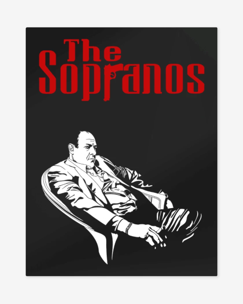 Print metalico Negro de The Sopranos Tony