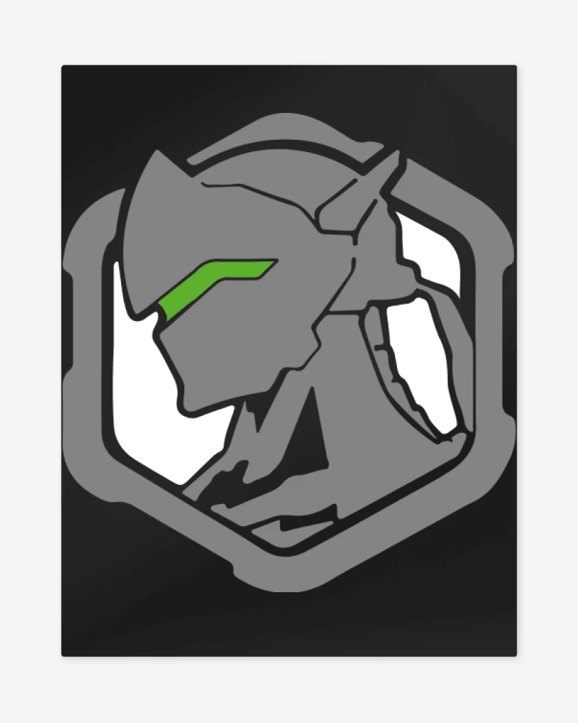 Print metalico Negro de Genji