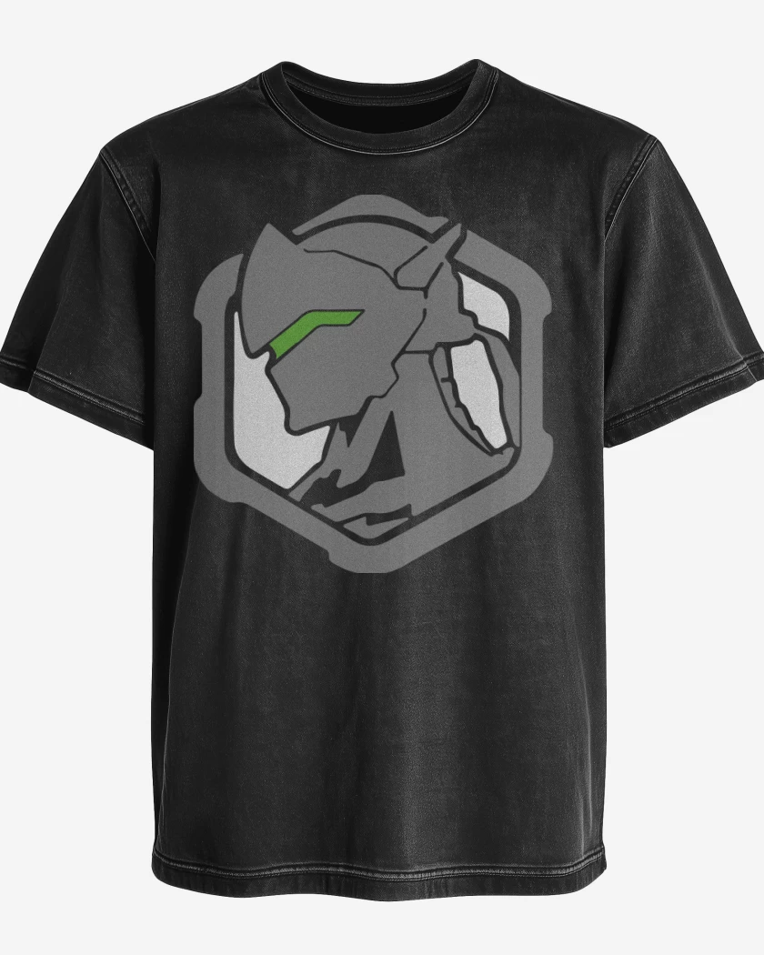Polera desgastada Negro de Genji