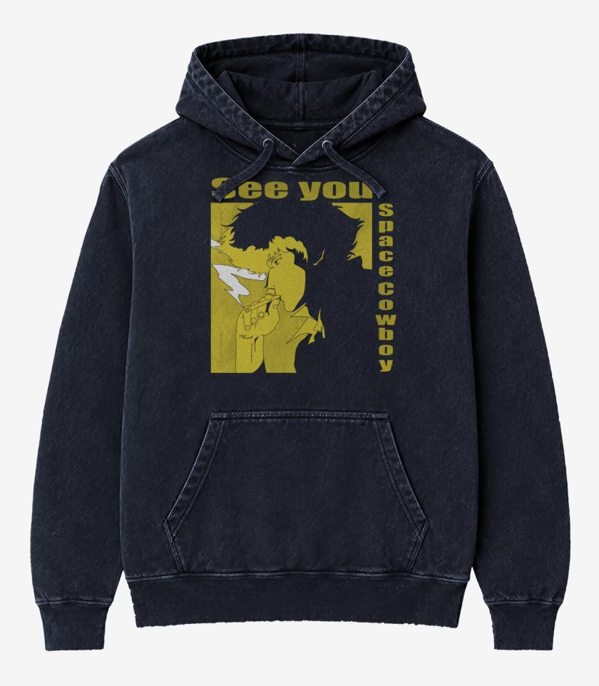 Poleron Canguro Acid Wash Azul Marino de The cowboy