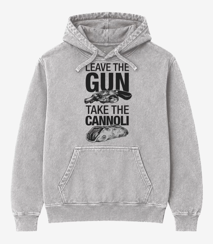 Poleron Canguro Acid Wash Gris Melange de Take the cannoli