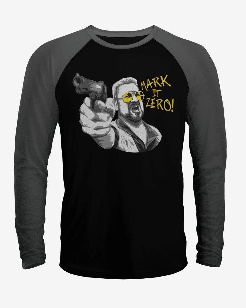 Polera Raglan Negro / Negro Heather de Mark it zero