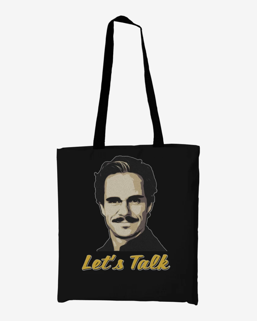 Totebag Negro de Lets Talk