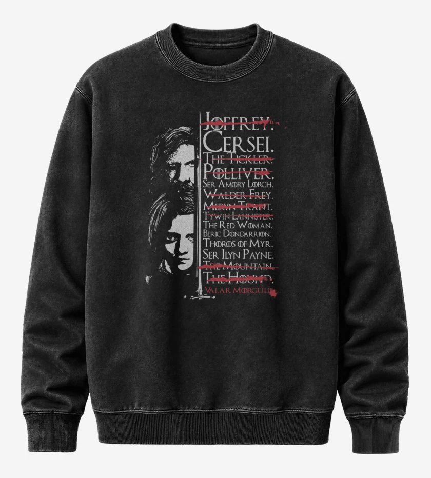 Poleron Polo Acid Wash Negro de List