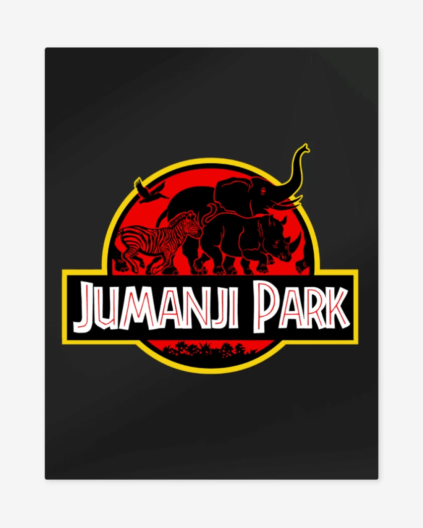 Print metalico Negro de Jumanji park