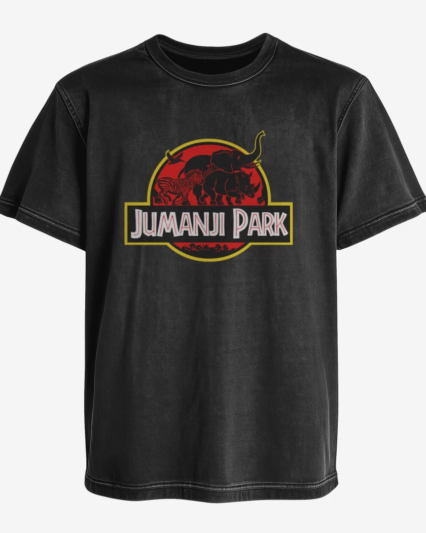 Polera desgastada Negro de Jumanji park