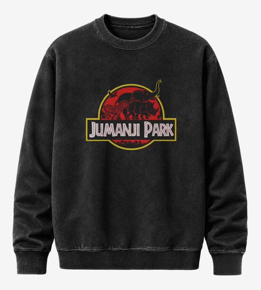 Poleron Polo Acid Wash Negro de Jumanji park