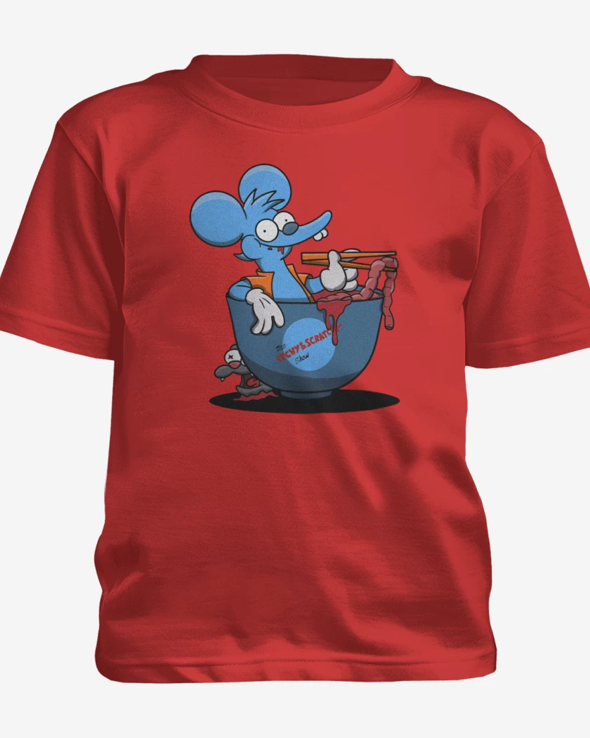 Polera de niño Rojo de Itchy And Scratchy Ramen